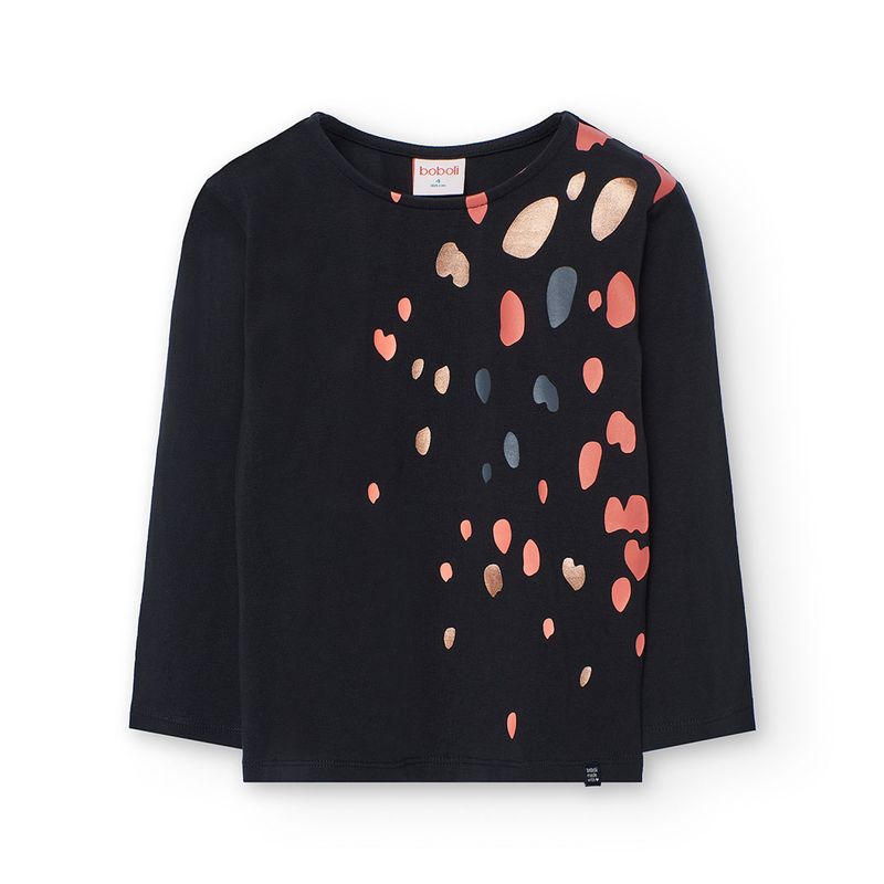 Girl&#39;s Abstract Top in Black - 422020