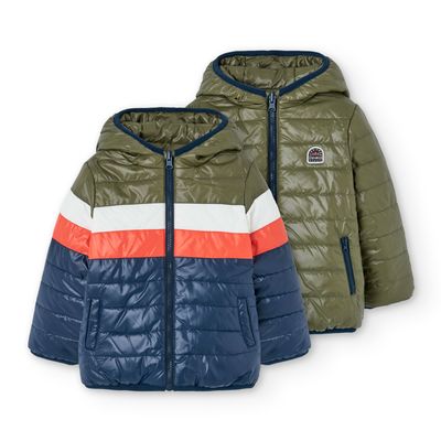 Boy&#39;s Reversible Coat in Green/Navy - 522144