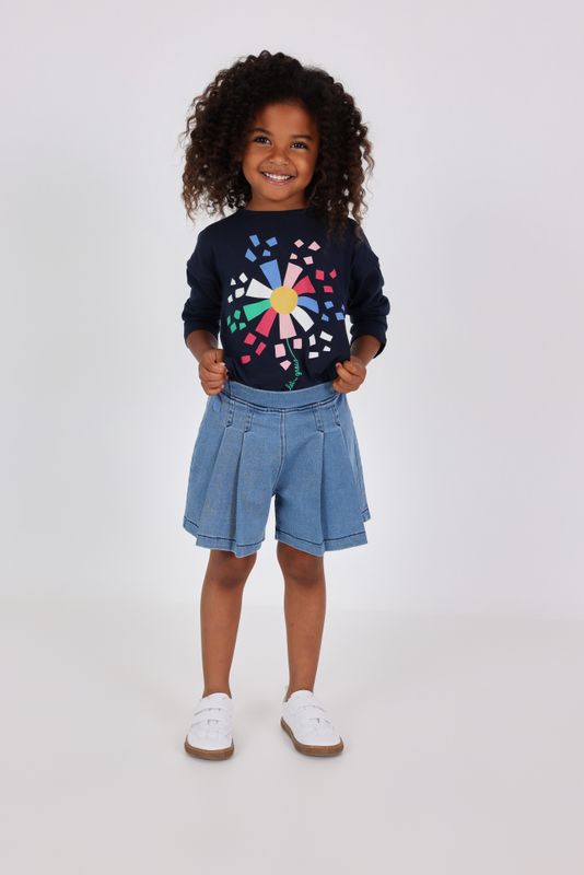Girl&#39;s Blue Denim Skort - 242042