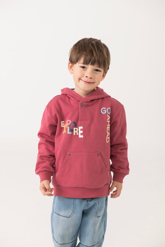 Boy&#39;s Burgundy Fleece Sweatshirt - 342009