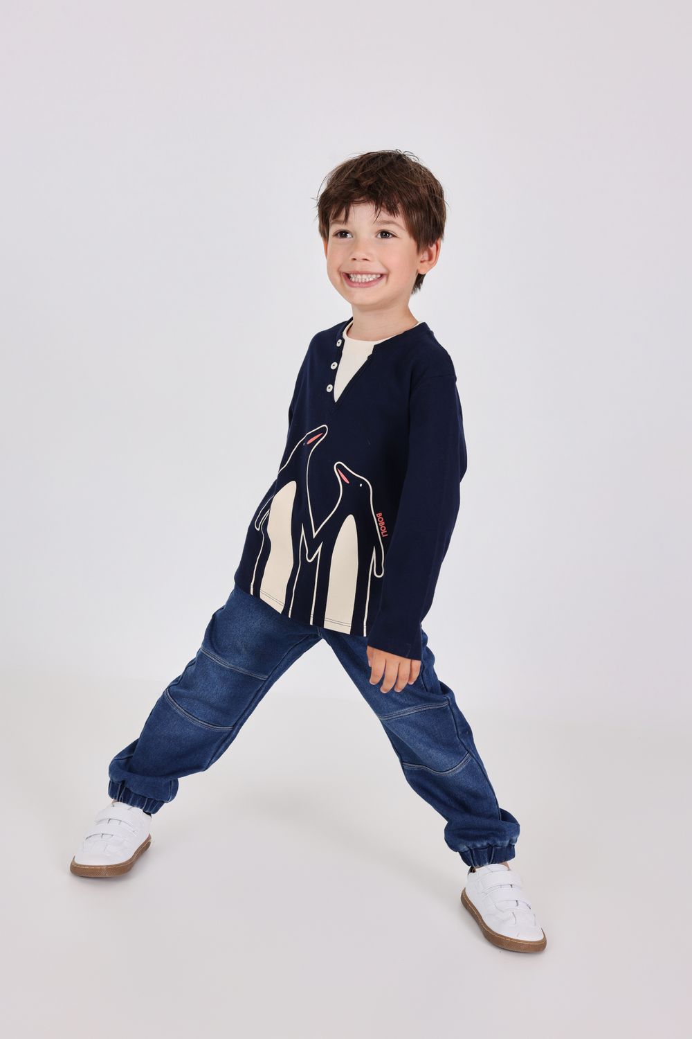 Boy&#39;s Navy Blue Denim Trousers - 302027