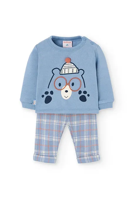 Baby Boy&#39;s Animal Set in Blue/Check-112149