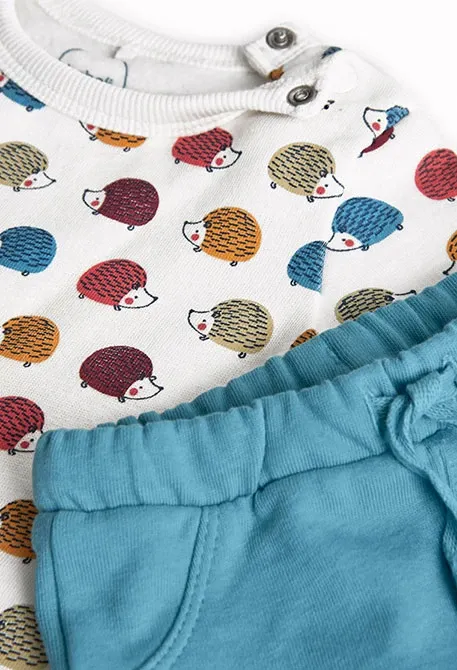 Knitted Baby Set with Hedgehogs - 132185