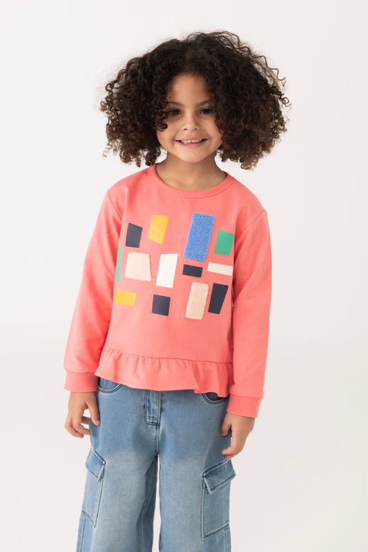 Girl´s Pink Sweatshirt with Print - 202093
