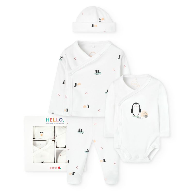 Baby Gift Box White Plush Penguins - 192046