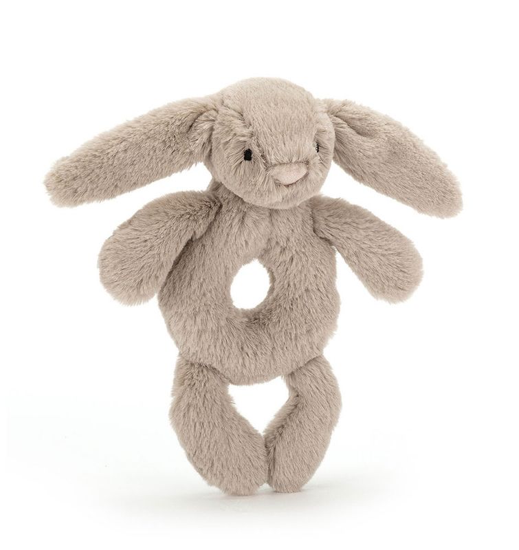 Bashful Blue Bunny Ring Rattle