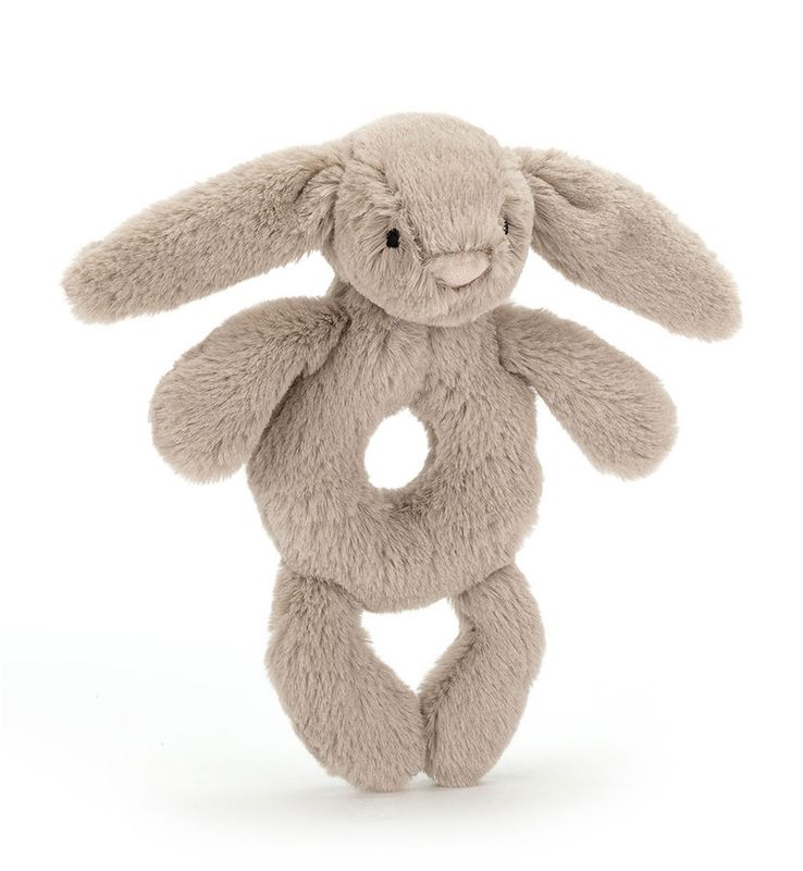 Bashful Beige Bunny Ring Rattle