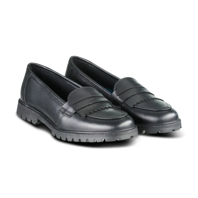 Willow Black Leather Trend Loafer