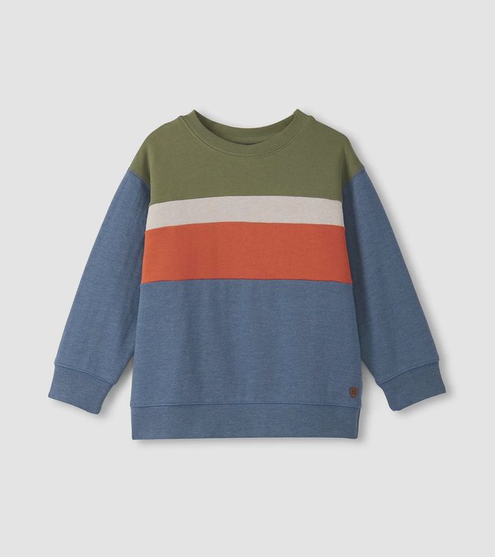 Boys Autumn Colour Block Sweatshirt