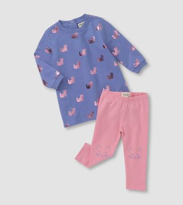 Baby &amp; Toddler Girls Little Kitties Dress and Legging Set