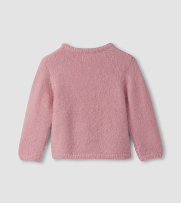Baby &amp; Toddler Girls Shiny Bow Furry Sweater