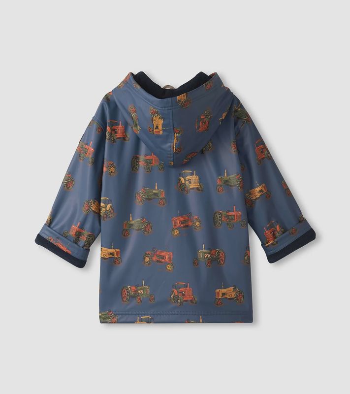 Boy's Landscape Tractors Zip-Up Raincoat