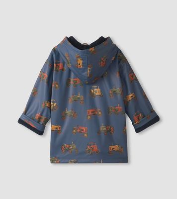 Boy's Landscape Tractors Zip-Up Raincoat