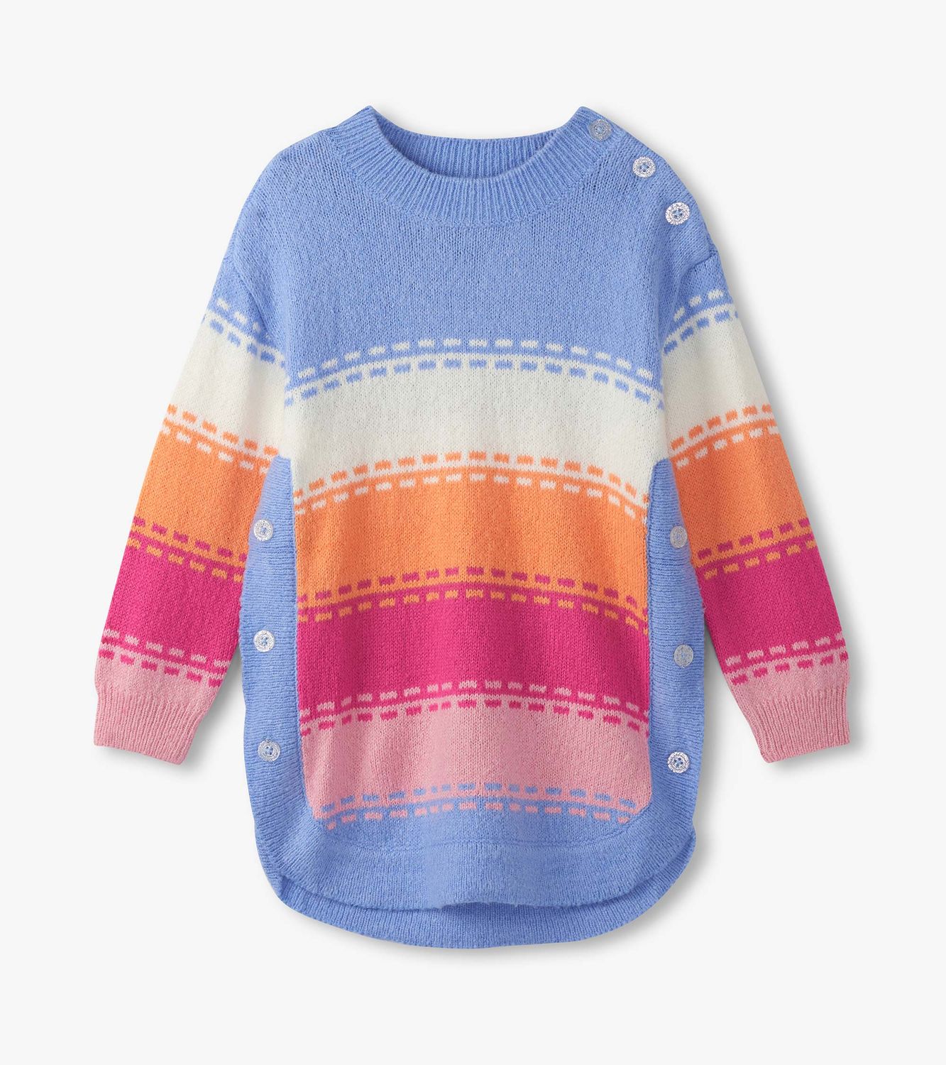 Girl&#39;s Bold Stitch Chunky Sweater Tunic
