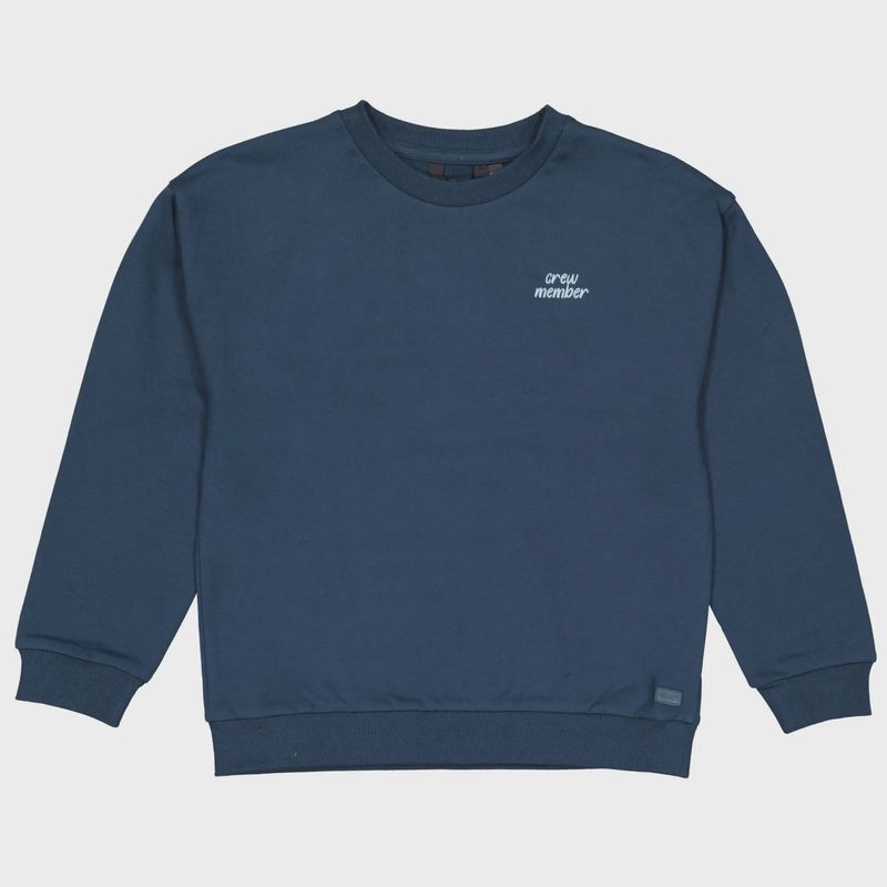 Hansje Sweater Oversized Midnight Blue with Print