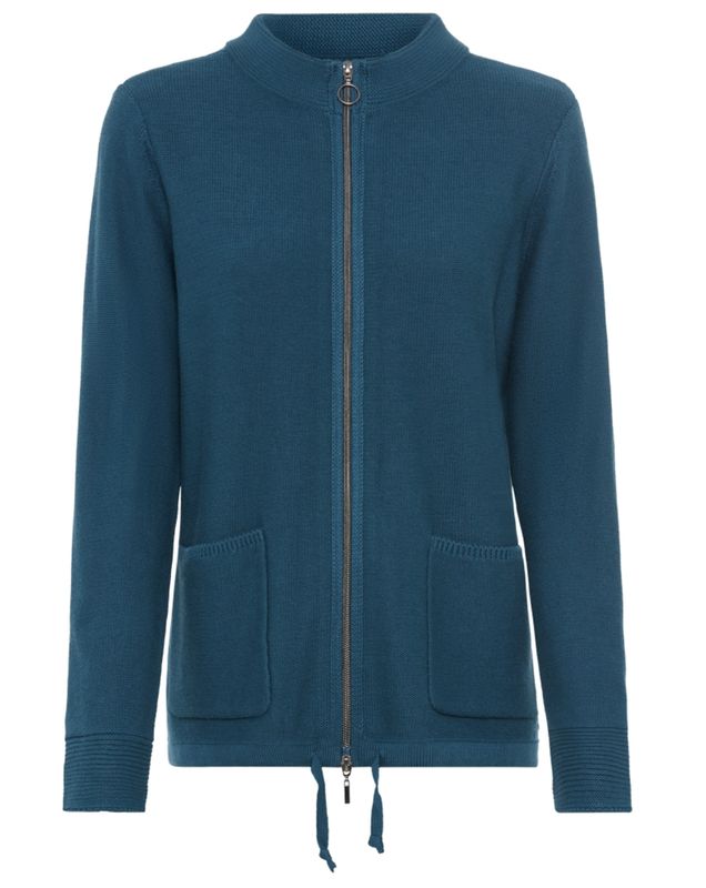 Neo Comfort Henny Fit Zipped Cardigan - Midnight Teal