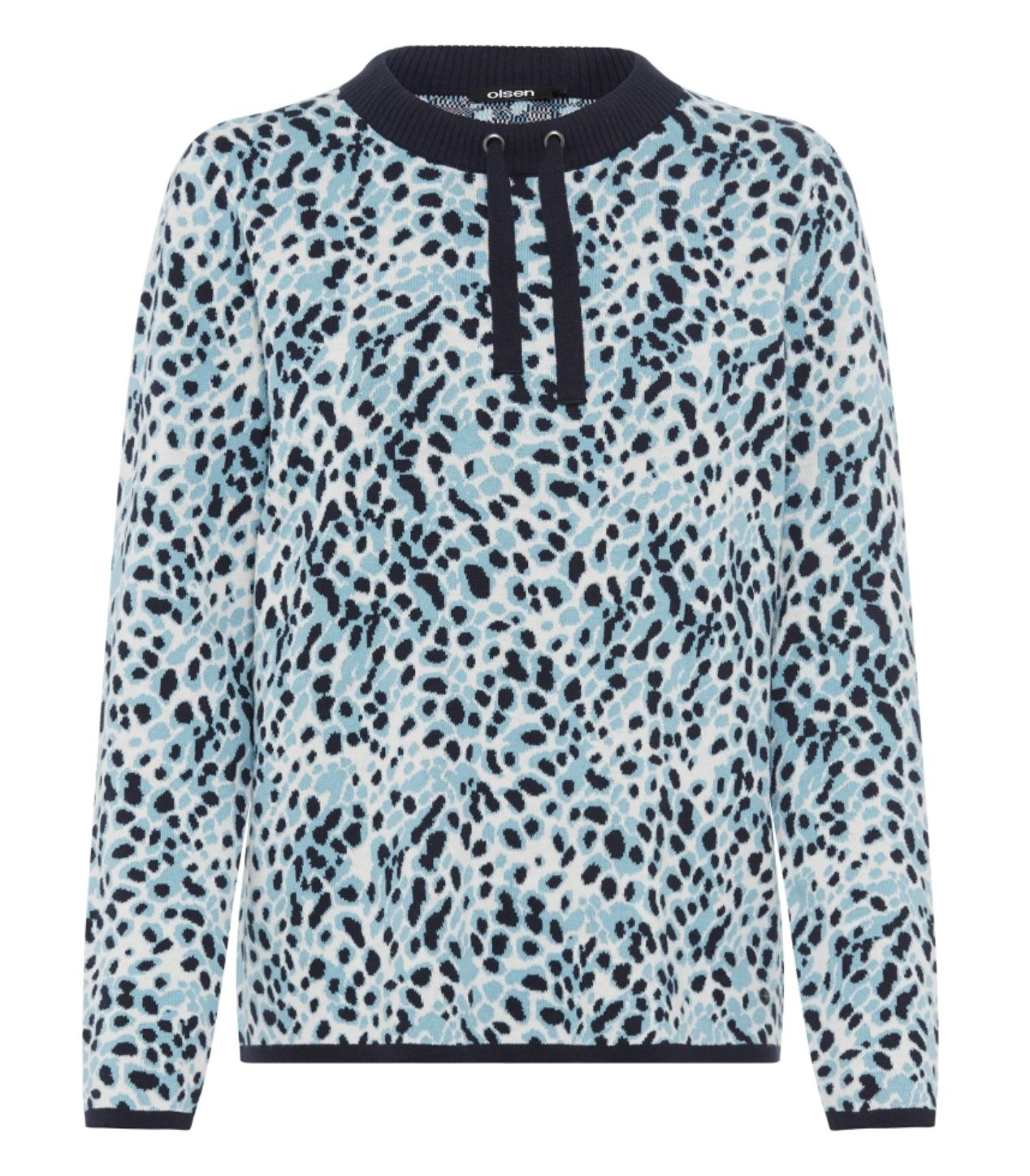 Neo Comfort Henny Fit Drawstring Neck Jumper - Light Teal