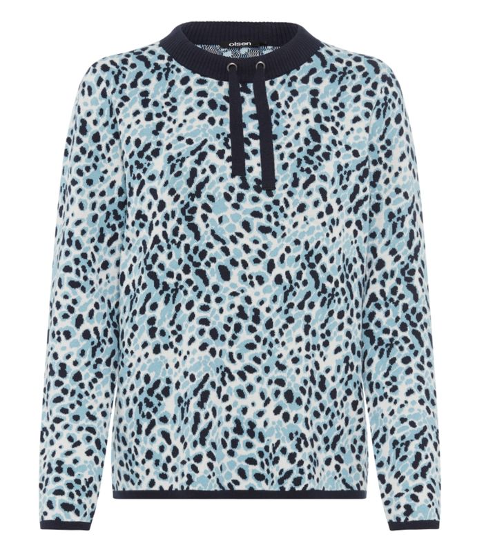 Neo Comfort Henny Fit Drawstring Neck Jumper - Light Teal