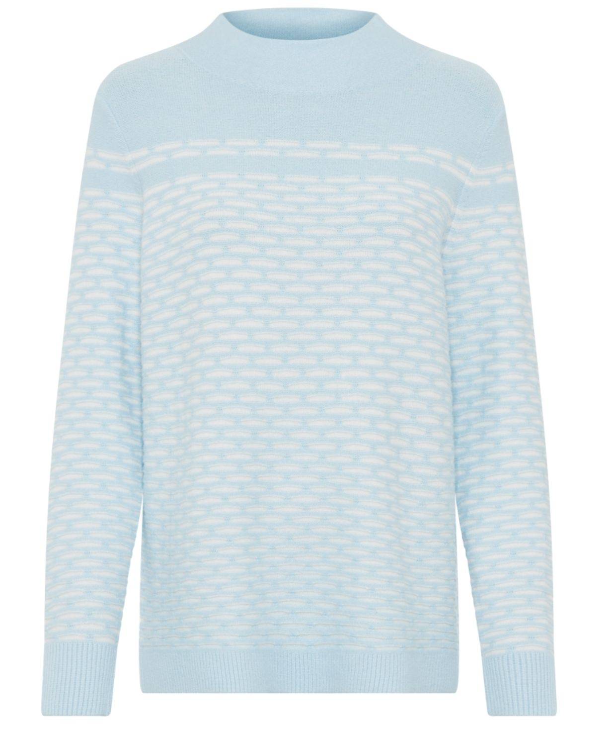 Cosmic Chic Henny Fit Textured Jumper - Satin Blue Melange
