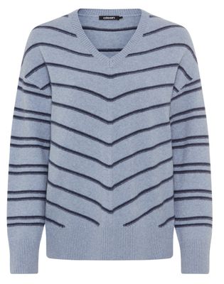 Vintage Romance Cora V-neck Sweater 11004652 Blue Haze Melange