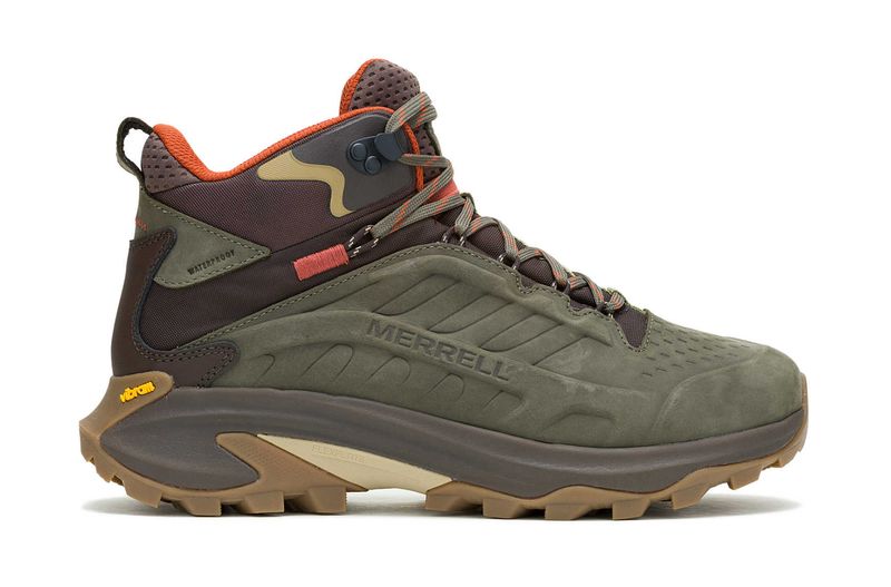 Men&#39;s Moab Speed 2 Leather Mid Waterproof Boots -Olive
