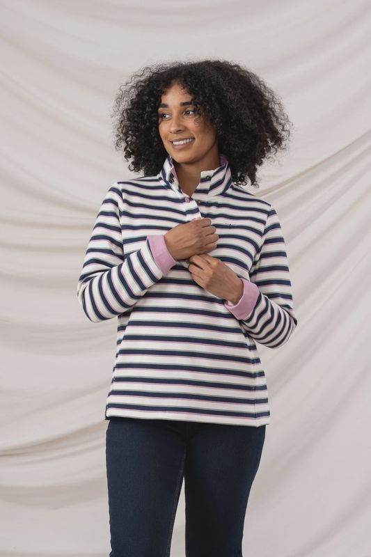 Haven Jersey - Navy Sage Rose Stripe
