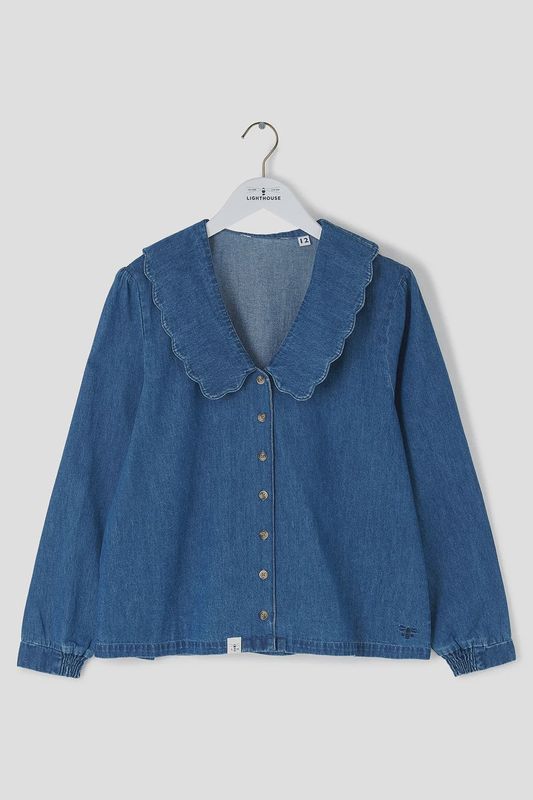 Ada Blouse - Washed Denim