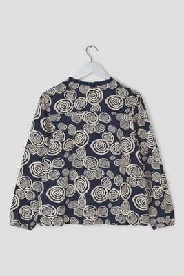 Juliette Blouse - Navy Swirl