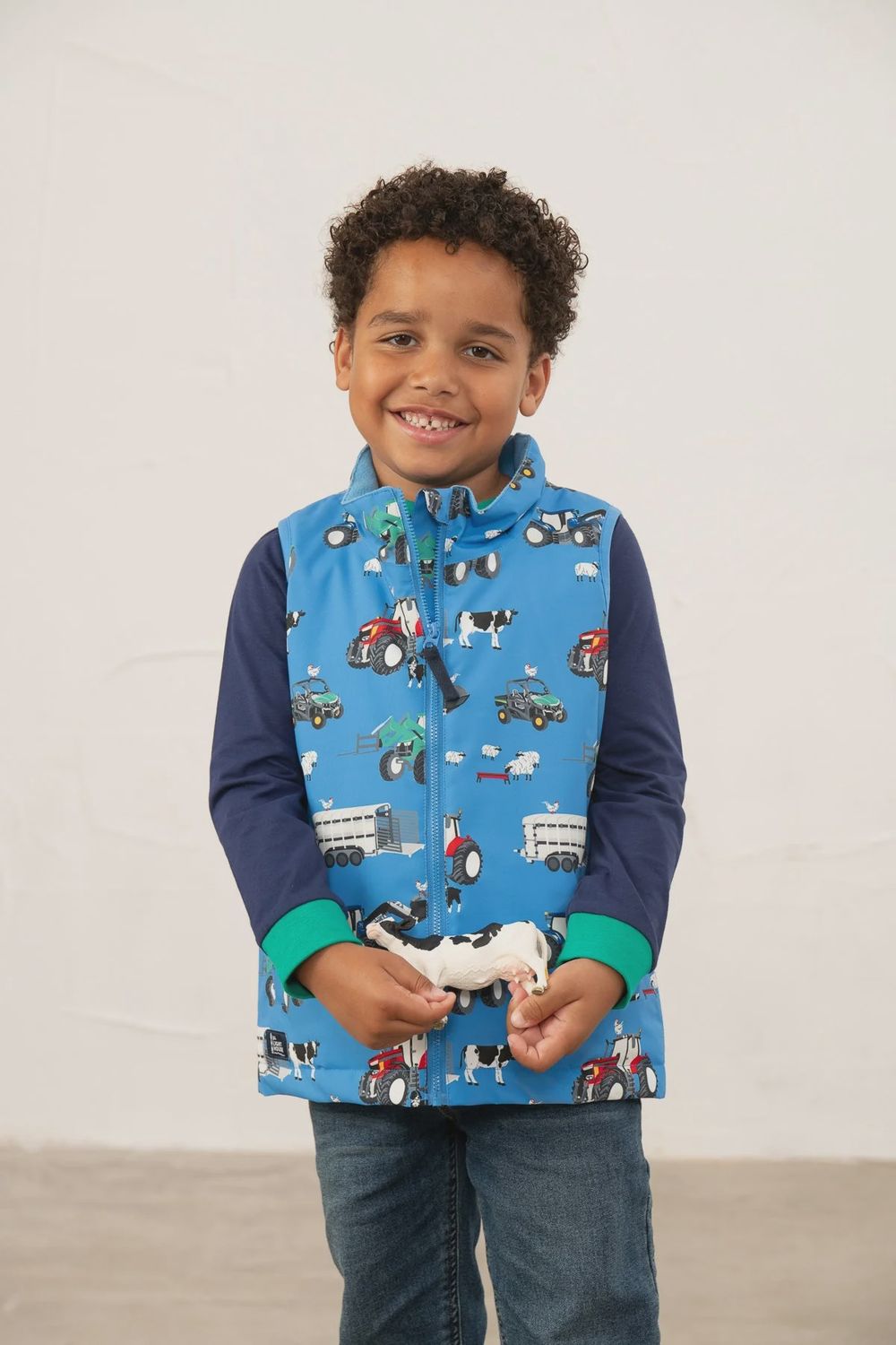 Alex Gilet - Blue Farm Print