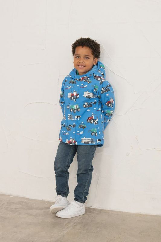 Finlay Coat - Blue Farm Print