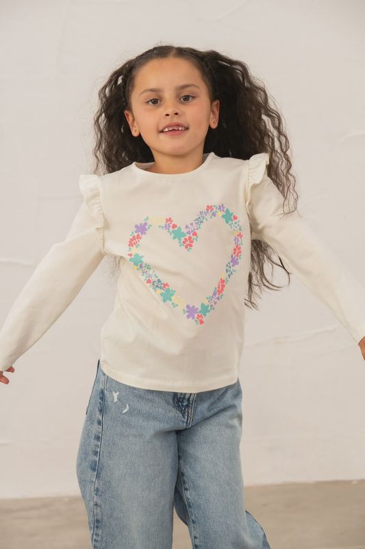 Causeway Top - Floral Heart Print