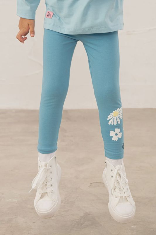 Mollie Leggings - Blue Daisy