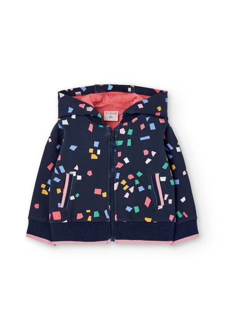 Girls Squares Printed Jacket - 202127