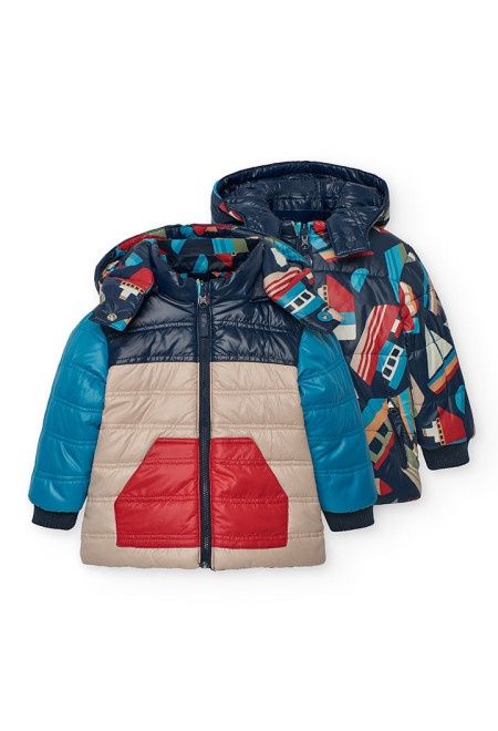 Boys Boats Reversible Coat - 322153