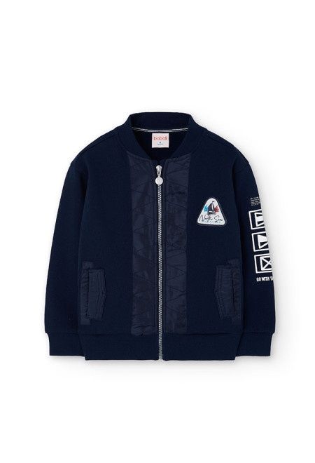 Boys Navy North Sea Zipped Jacket - 502120