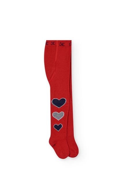 Red Tights with Hearts - 702267