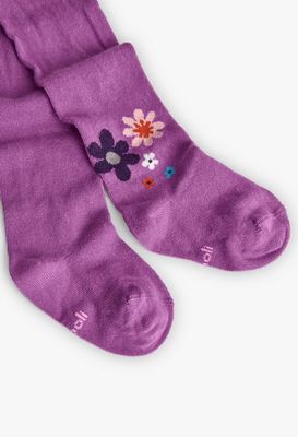 Lilac Floral Tights - 222051
