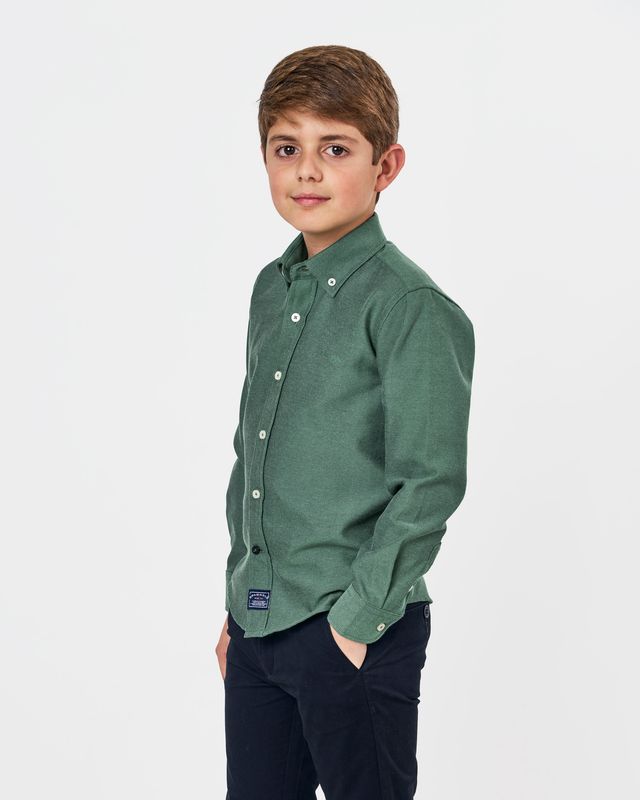 Boy&#39;s Green Oxford Shirt