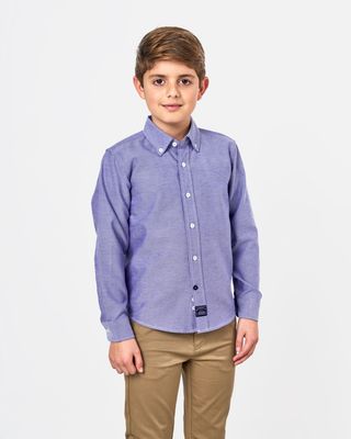 Boy&#39;s Blue Oxford Shirt