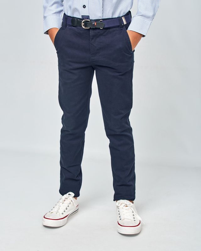 Boy's Navy Blue Chino Pants