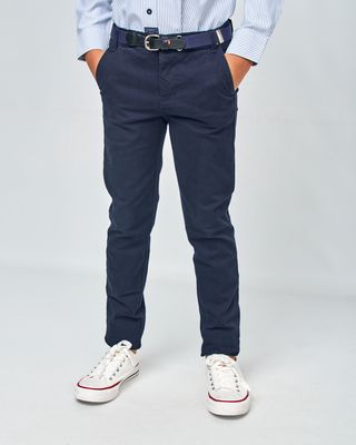 Boy's Navy Blue Chino Pants