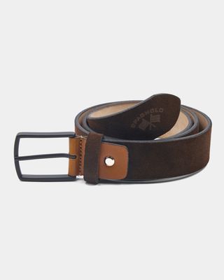 Boy&#39;s Brown Split Leather Belt