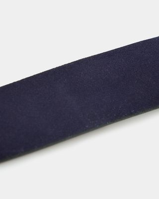 Boy's Navy Blue Split Leather Belt