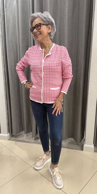Coral Two Tone Button Up Jacket