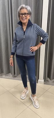 Night Sky/Blue Zipped Jacket DM175
