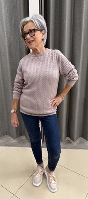 Baby Cable Crew Neck Jumper YC247 - Oatmeal