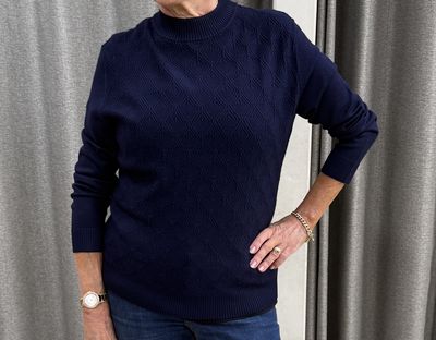 Night Sky Textured Turtle Neck SV362
