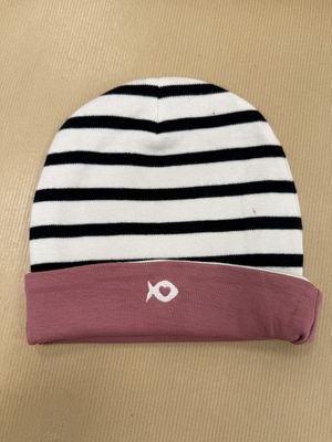 Enfin Reversible Bonnet - Ecru/Navy Girls