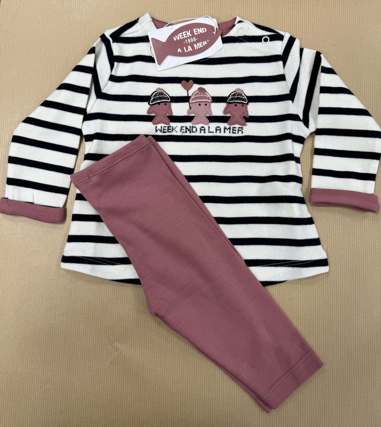 Cajoline Set - Ecru/Navy
