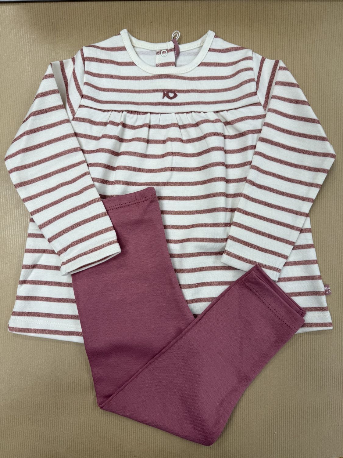 Perette Set - Ecru/Rose Lurex